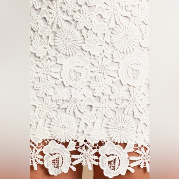 Love poem ivory lace mini dress lulus - Picture 3 of 4